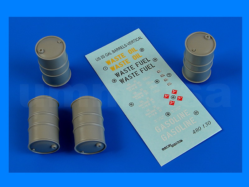 AB480130 US 55 Gallon Barrels (vertical position) 1/48